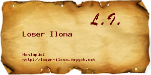 Loser Ilona névjegykártya